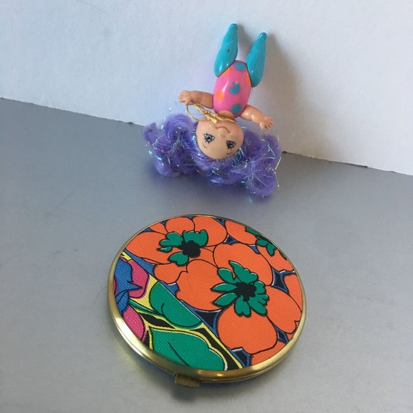 Psychedelic Compact Mirror Vintage Accessories made in Western Germany main image 4